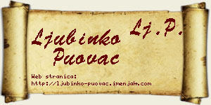 Ljubinko Puovac vizit kartica